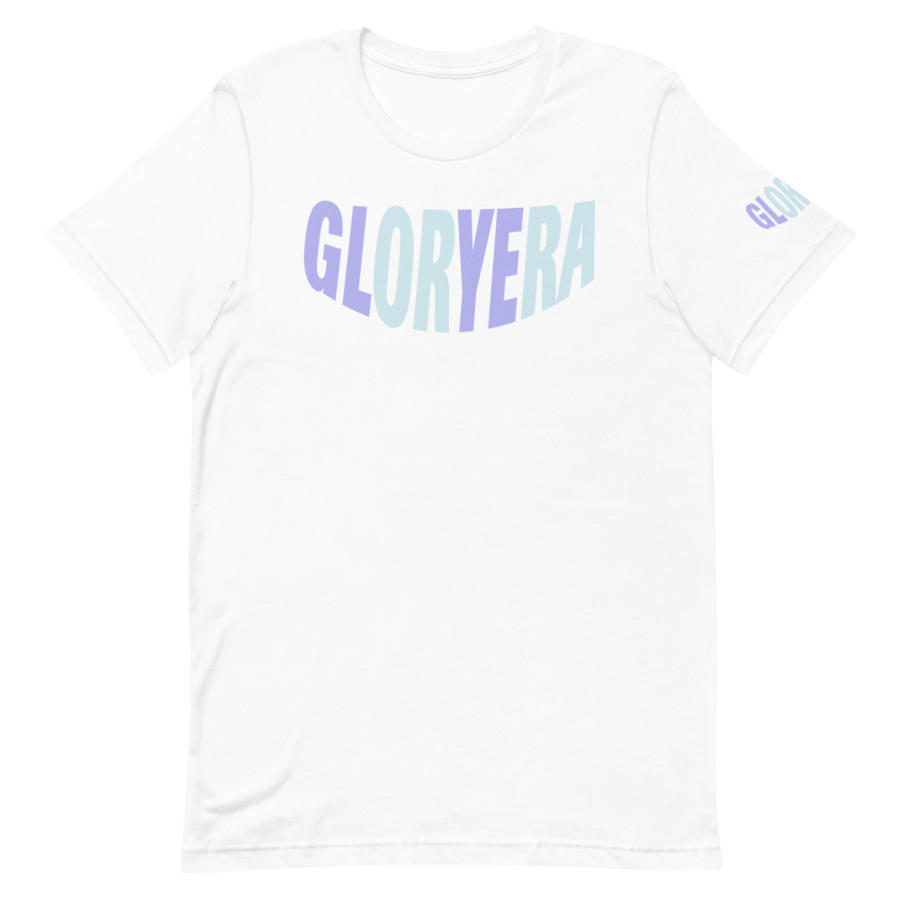 Image of GLORYERA® CREW TEE (WHITE/PASTEL PURPLE/GLACIER BLUE)