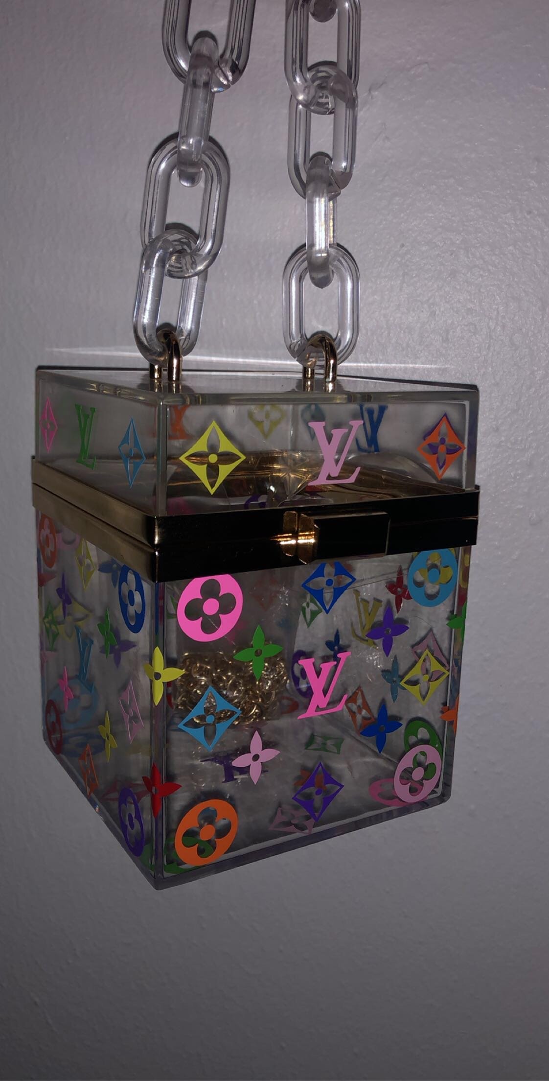 Multicolor Monogram LV Box Bag 