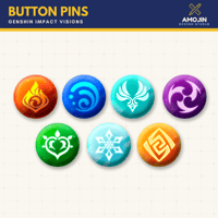Image 1 of BUTTON PIN: Genshin Impact Visions