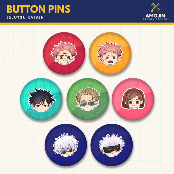 Image of BUTTON PIN: Jujutsu Kaisen