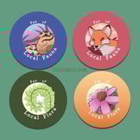 Image 2 of Virginia "Local Flora + Fauna" 2.25" Buttons