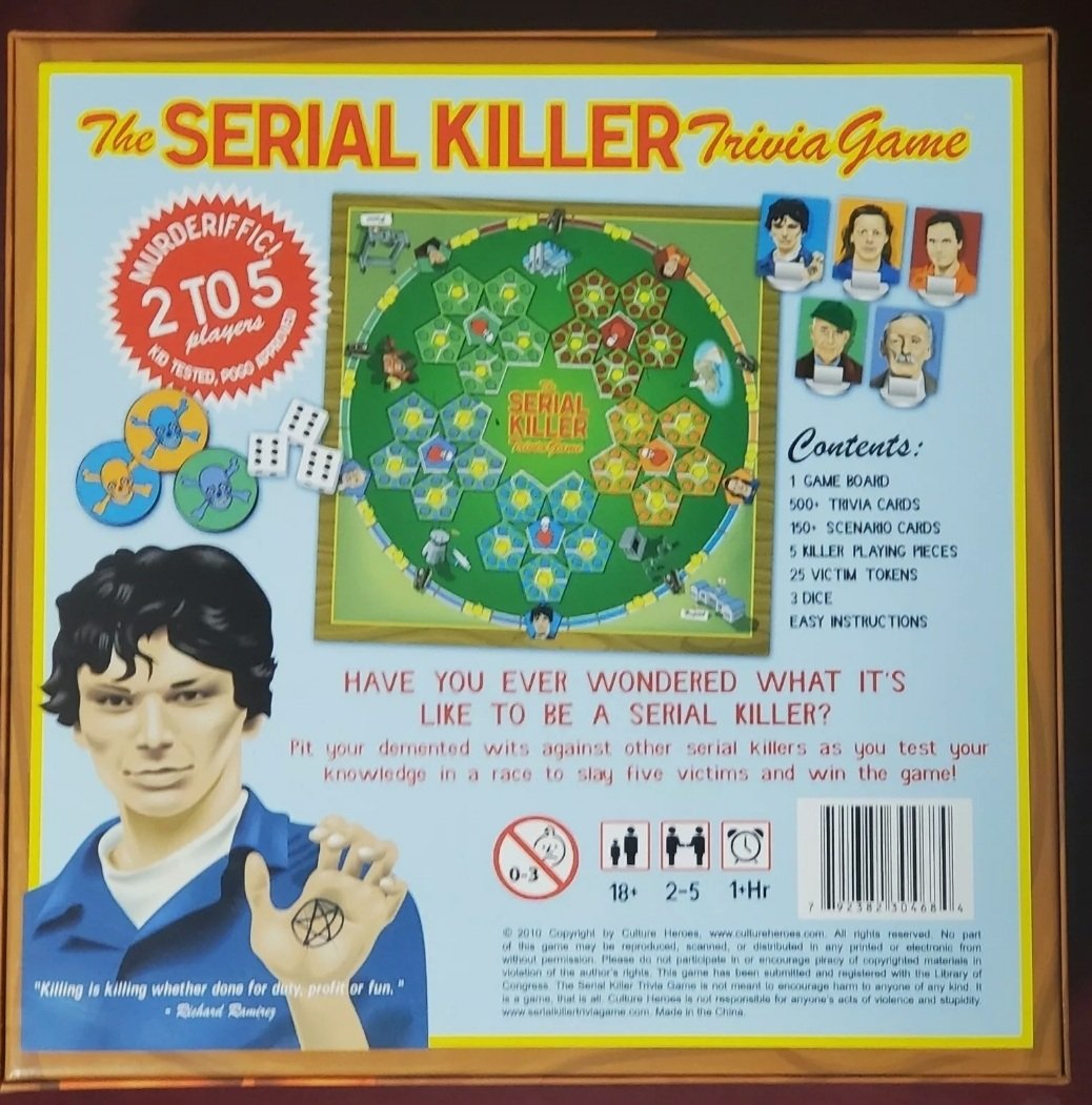 Serial Killer Trivia Board Game SHAMEberS