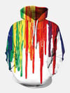 Men's Paint Splattered Casual Hoodie 