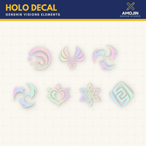 Image of DECAL: Genshin Impact Holographic Visions Elements