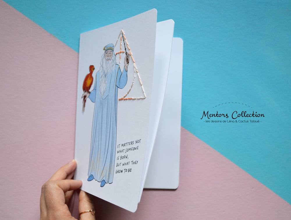 Carnet brodé Sorcier & Phoenix - "Mentors Collection"