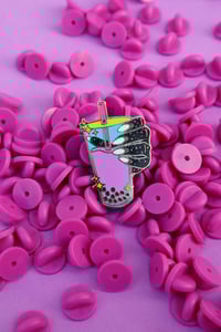 Image 3 of Boba Nailfie  Enamel Pins