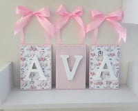 Image 1 of Snow Babies Wood Letters,Girls Nursery,Snow Babies Nursery Decor,Hanging Wood Letters