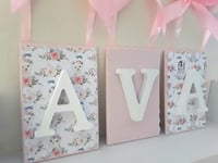 Image 2 of Snow Babies Wood Letters,Girls Nursery,Snow Babies Nursery Decor,Hanging Wood Letters