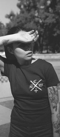 Image 3 of The BCW HxC Chest Pocket Print BLACK T-Shirt