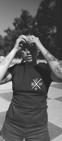 Image 1 of The BCW HxC Chest Pocket Print BLACK T-Shirt