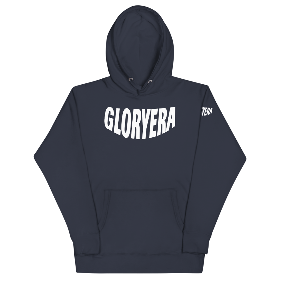 Image of GLORYERA® CREW HOODIE (NAVY/WHITE)