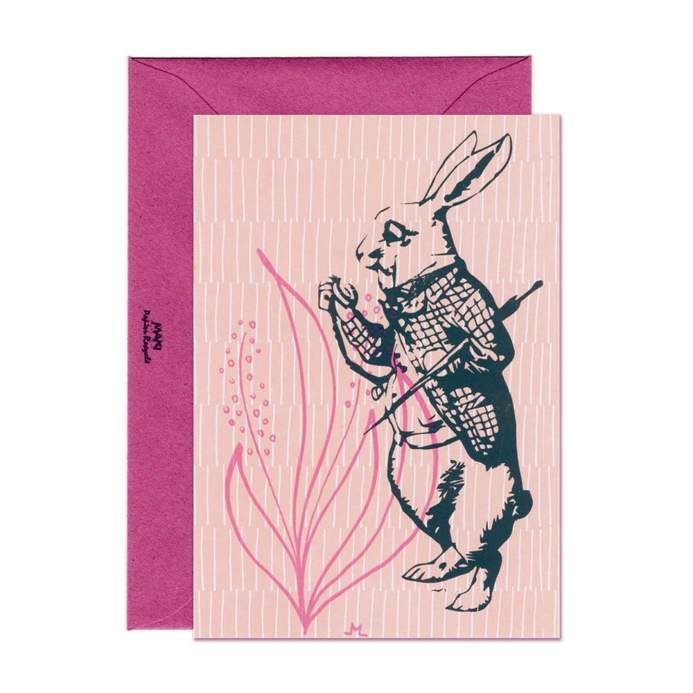 Image of Carte de voeux - Le lapin gris