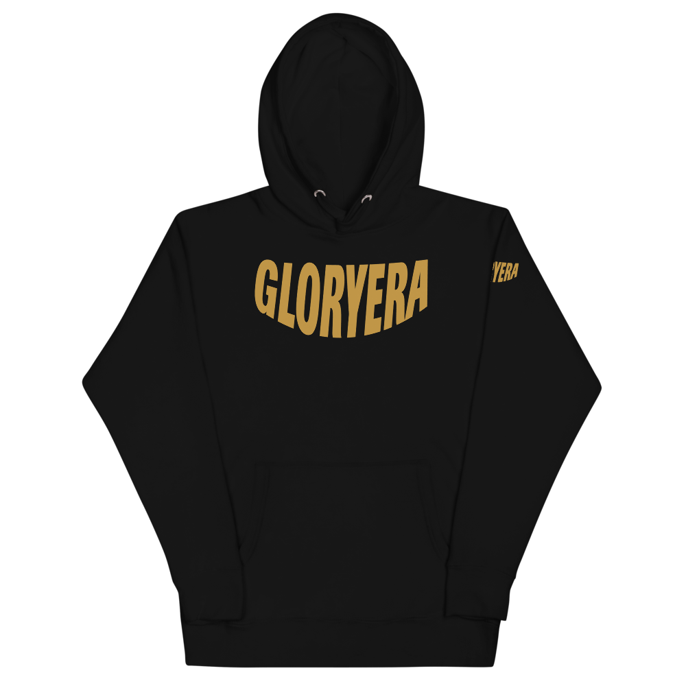 Image of GLORYERA® CREW HOODIE (BLACK/WHEAT GOLD)
