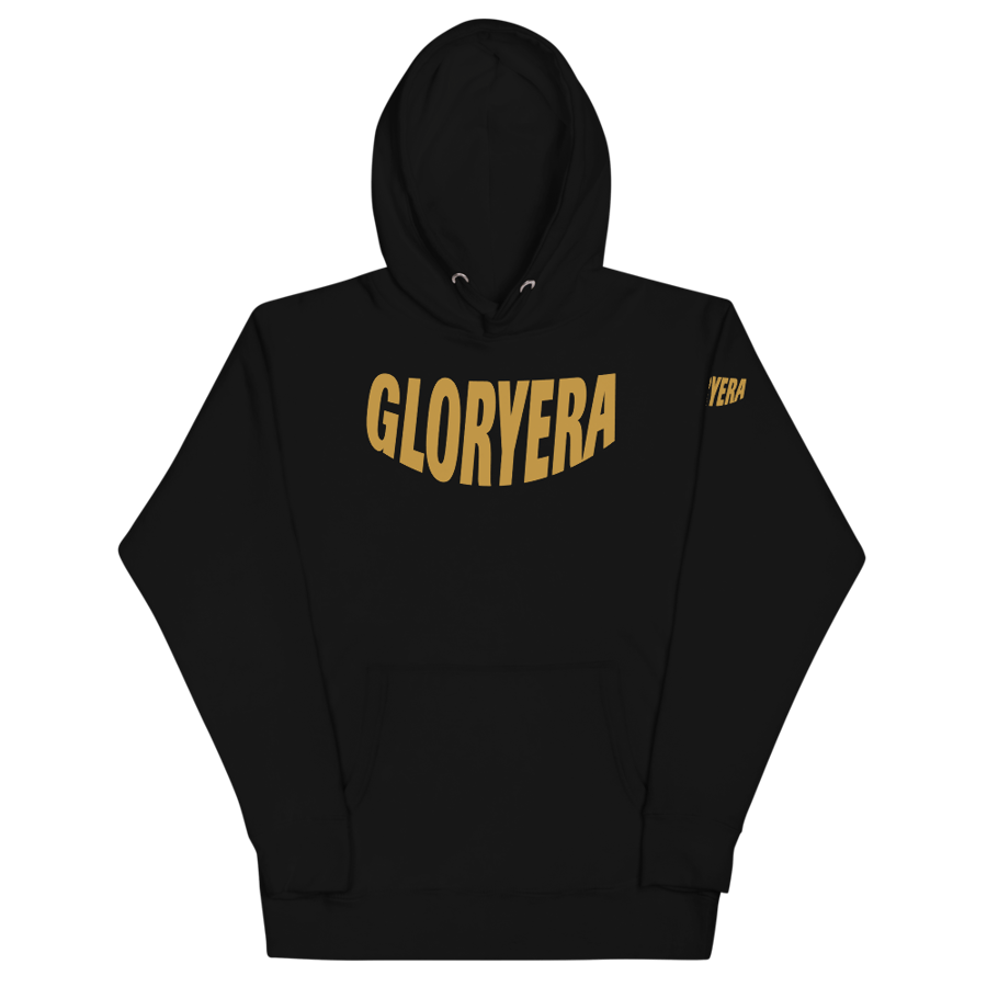 Image of GLORYERA® CREW HOODIE (BLACK/WHEAT GOLD)