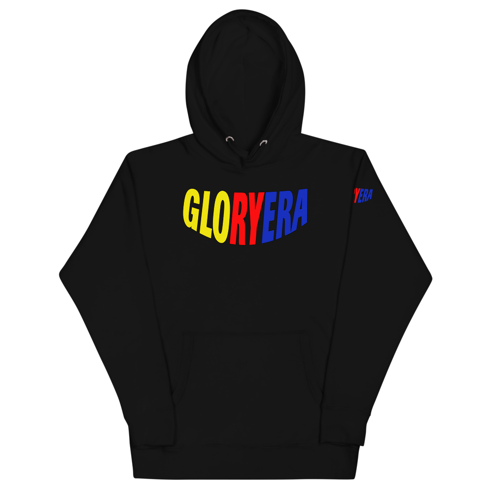 Image of GLORYERA® CREW HOODIE (BLACK/YELLOW/RED/BLUE)