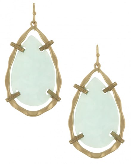 Image of Oval Mint Earrings