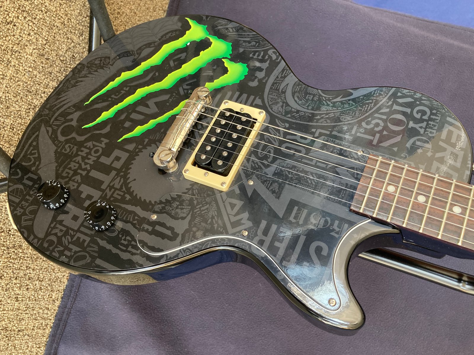 Epiphone Junior 6-String Electric Guitar Monster Energy branded