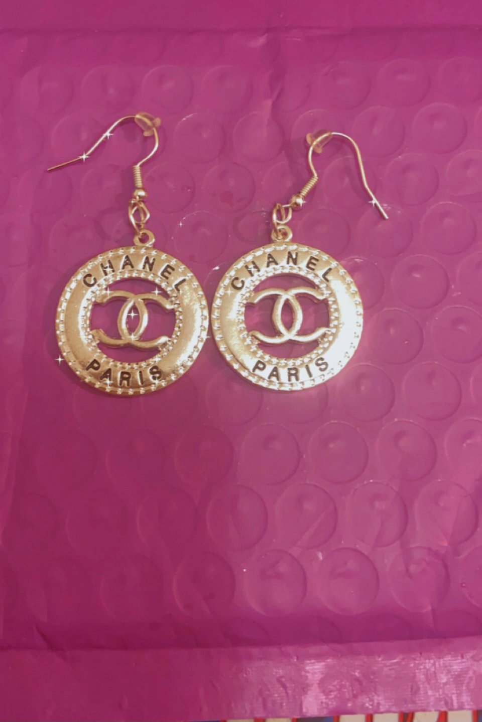 Image of Silver chanel inspired earrings