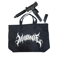 Image 2 of 'UZI NOT INCLUDED' tote bag