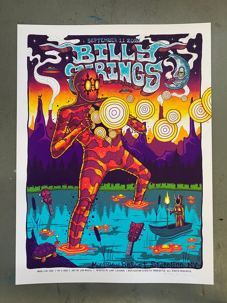 Image of Billy Strings - Stateline, NV - September 11th - Regular and Rainbow foil