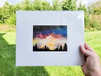 Night with Clouds & Forest Artprint