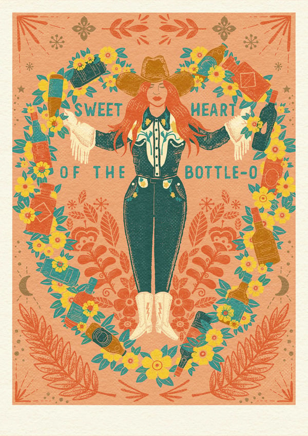 Image of Sweetheart of the Bottle-O Print