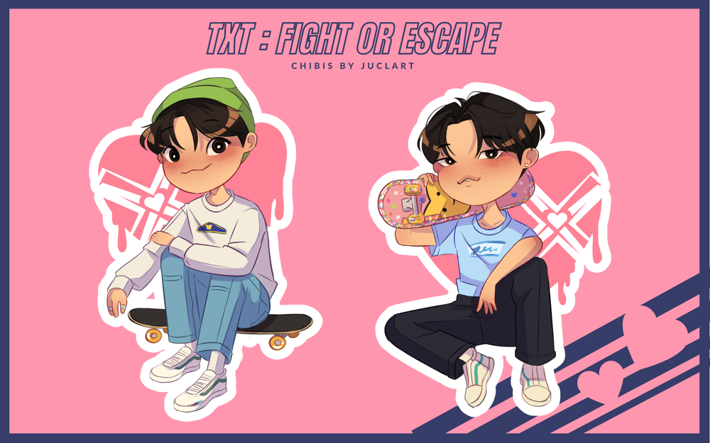 Image of TXT Fight or escape Keychains & Stickers