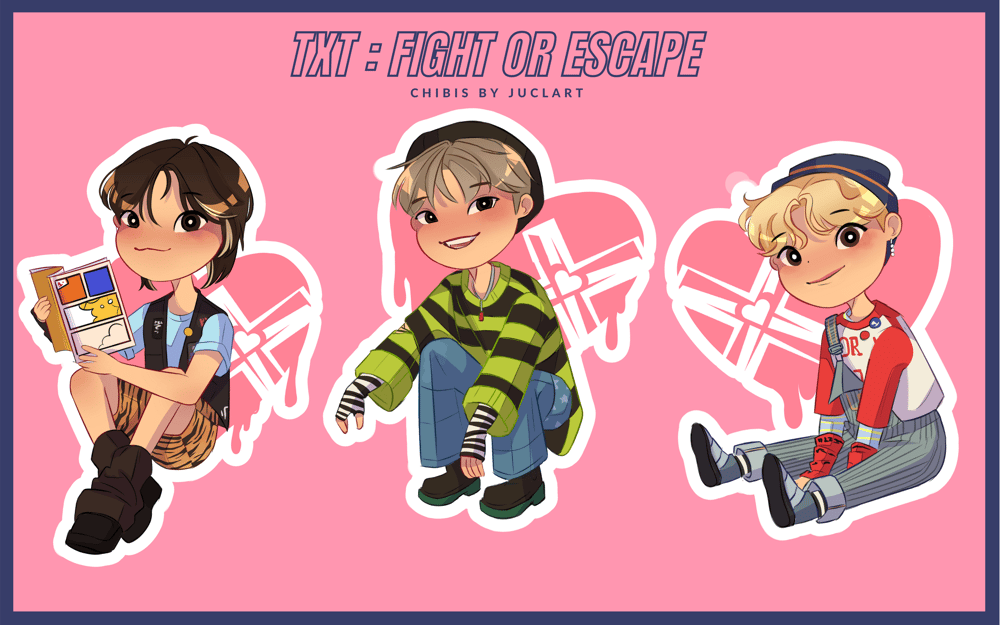 Image of TXT Fight or escape Keychains & Stickers
