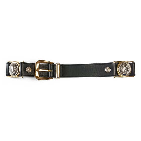 Image of Gianni Versace 1992 Medusa Leather Belt