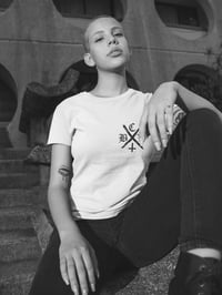 Image 3 of The BCW HxC Chest Pocket Print WHITE T-Shirt