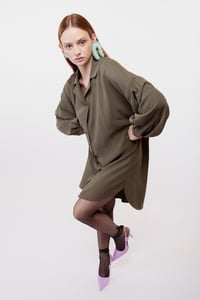 Image 2 of MAXI CAMICIA ANASTASIA VERDE MILITARE €172 - 70%