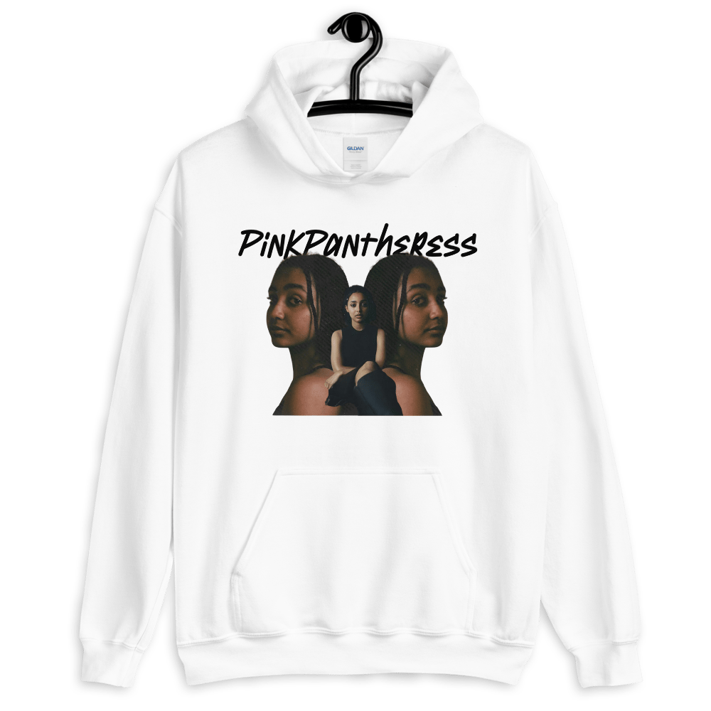 Pink and white hoodie Clearance