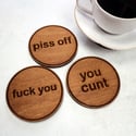 Very Naughty Wooden Coasters