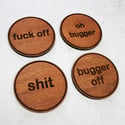 Very Naughty Wooden Coasters