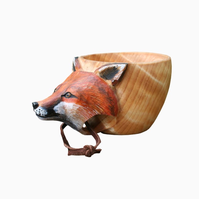 Fox Kuksa Wooden Cup