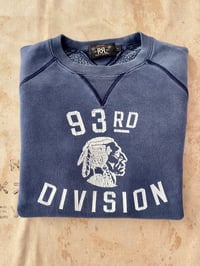 Image 1 of RRL 93rd DIVISION INDIAN HEAD Faded Double-V Sweatshirt 