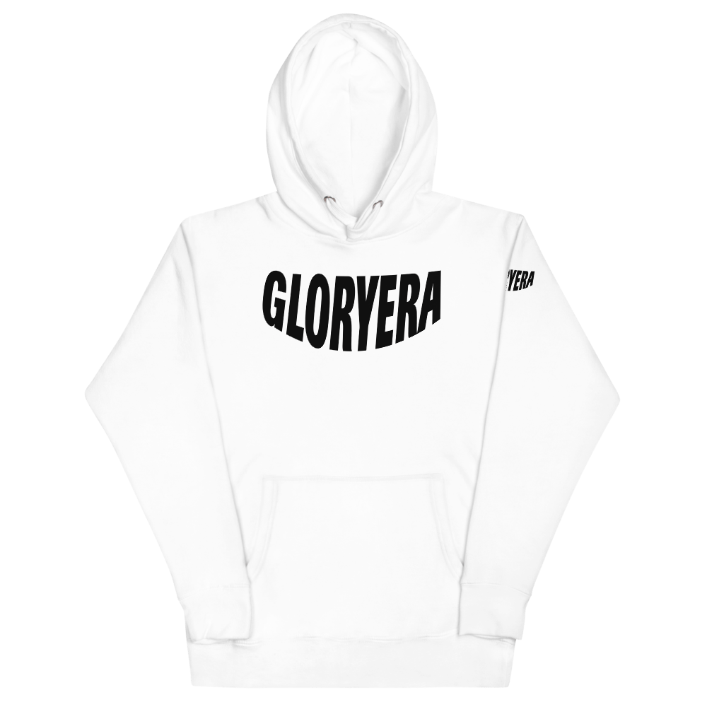 Image of GLORYERA® CREW HOODIE (WHITE/BLACK)