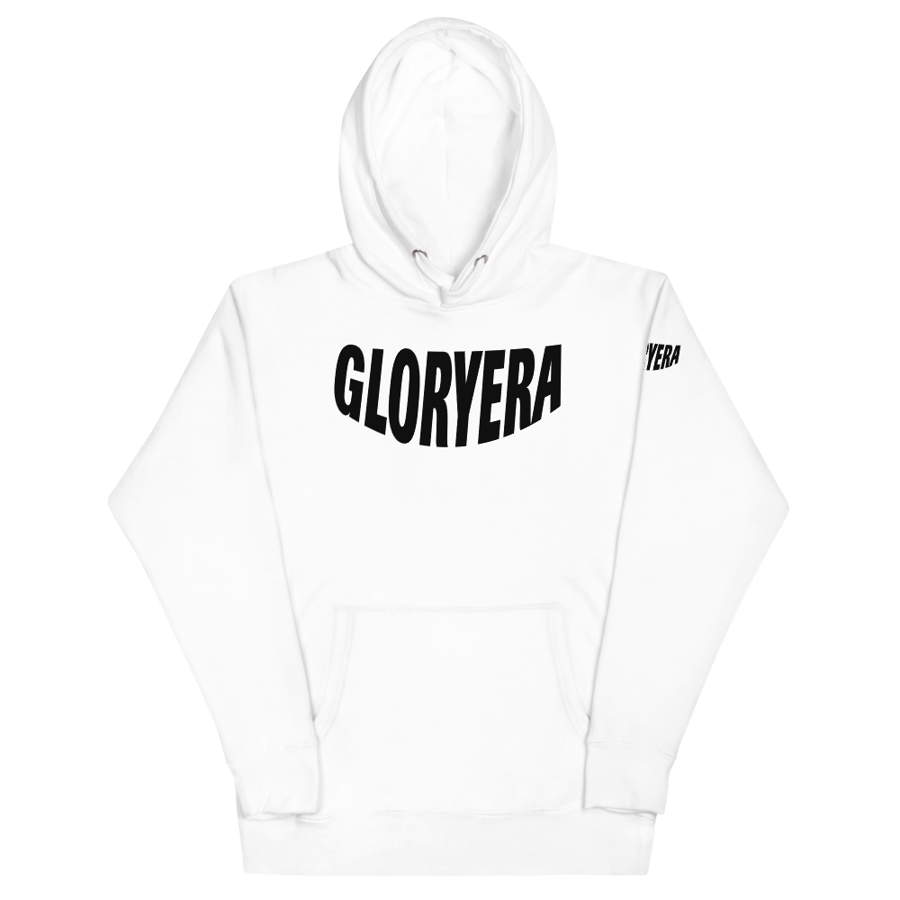 Image of GLORYERA® CREW HOODIE (WHITE/BLACK)
