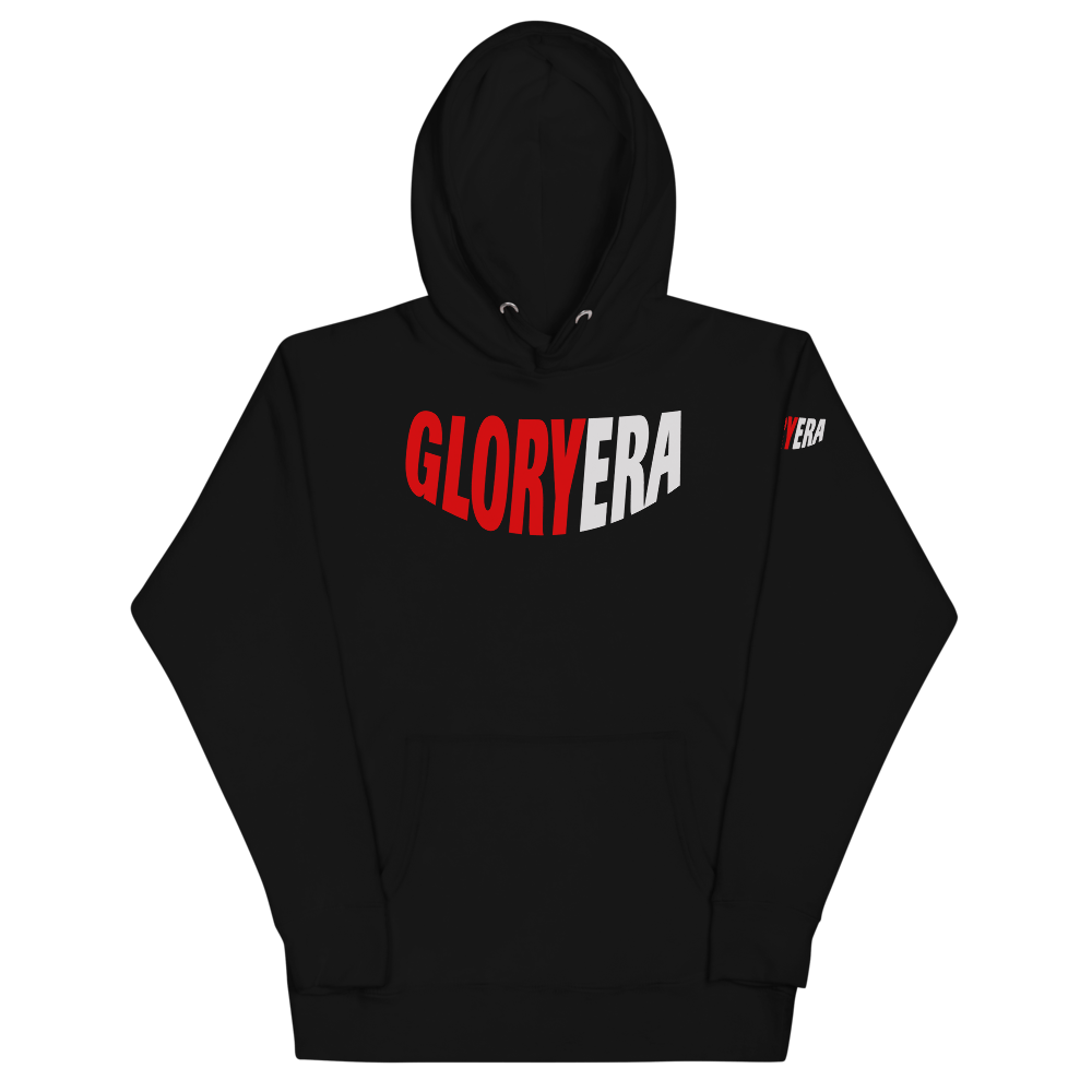 Image of GLORYERA® CREW HOODIE (BLACK/RED/WHITE)