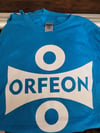 Mens Blue Orfeon logo shirt