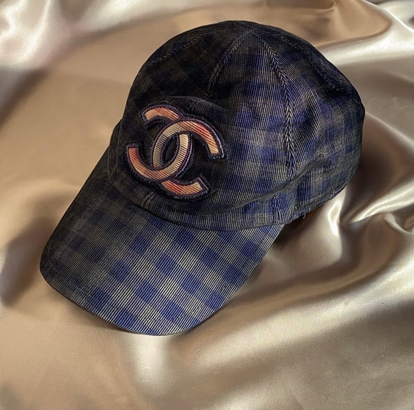 Image of Chanel 2015 Gingham CC Baseball Cap 