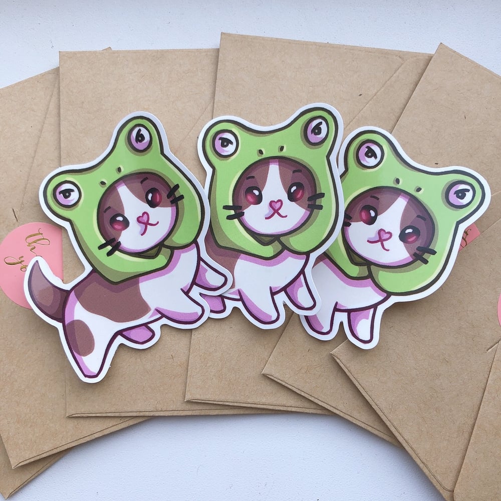 Image of Froggo cat sticker