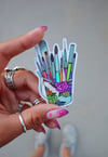 Nail Brushes Holographic Sticker