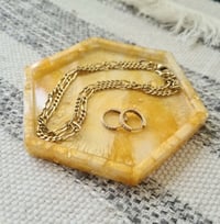 Image 2 of Gold Leaf Trinket Dish - Hexagon