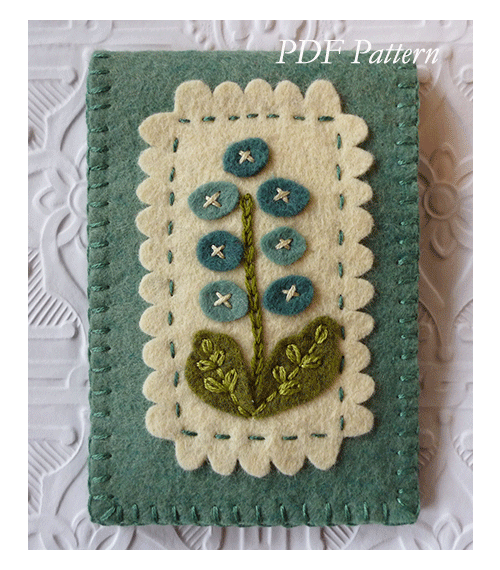 Image of Hollyhock Needle Case PDF Pattern