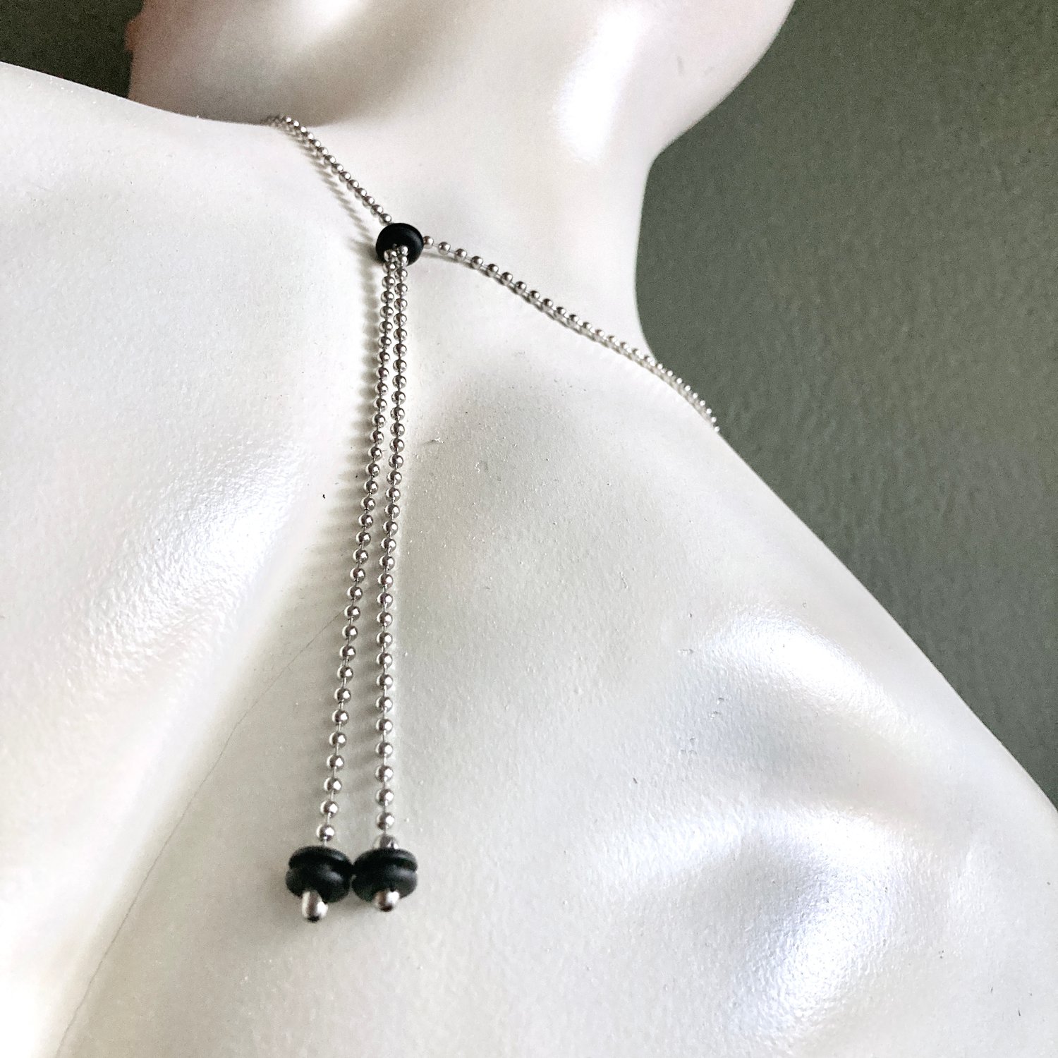 Image of Spirit Teardrop Necklace || Adjustable Stainless Steel Chain