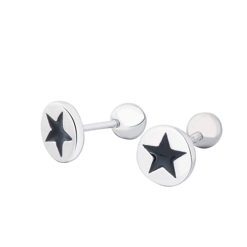 Blackstar Stud Earrings (925 Sterling Silver)