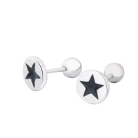 Image 5 of Blackstar Stud Earrings (925 Sterling Silver)