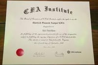 cfa certificate for sale