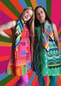 Image 1 of City Chevron 'Rainbow' Scarf